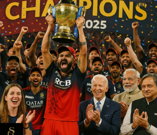 Tharoor Applauds RCB’s Victory in 2025 from Abroad