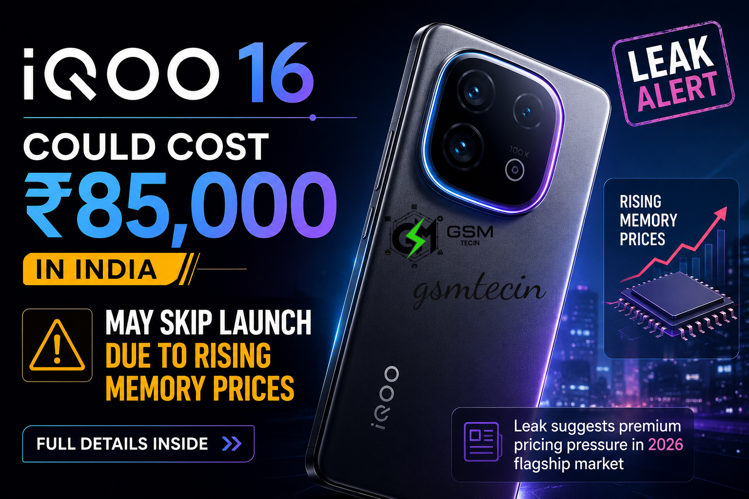 iQOO 16 India Launch Delayed? New Leak Hints at Price Hike